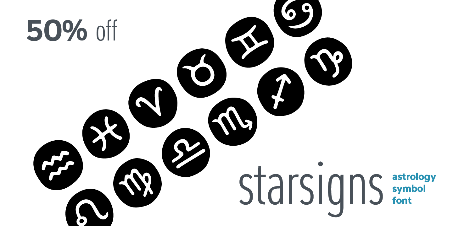 Beispiel einer Starsigns-Schriftart #16